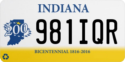 IN license plate 981IQR