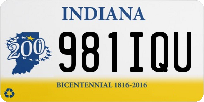 IN license plate 981IQU