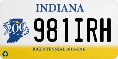 IN license plate 981IRH