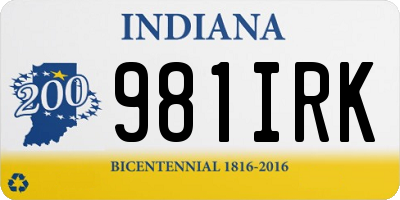 IN license plate 981IRK