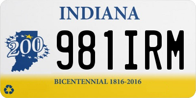 IN license plate 981IRM