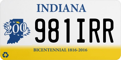 IN license plate 981IRR