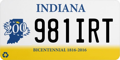 IN license plate 981IRT