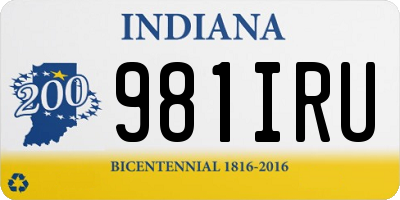 IN license plate 981IRU