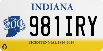 IN license plate 981IRY