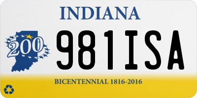 IN license plate 981ISA