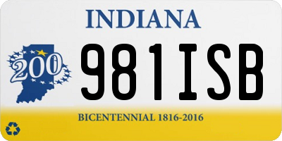 IN license plate 981ISB