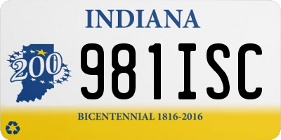 IN license plate 981ISC