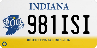 IN license plate 981ISI