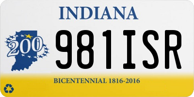 IN license plate 981ISR
