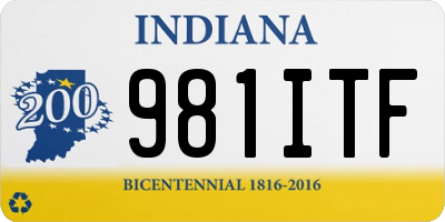 IN license plate 981ITF