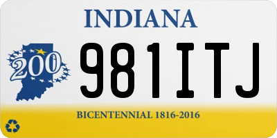 IN license plate 981ITJ