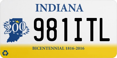 IN license plate 981ITL