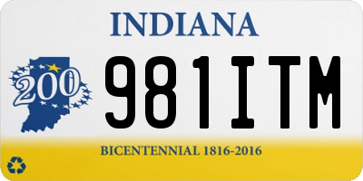 IN license plate 981ITM