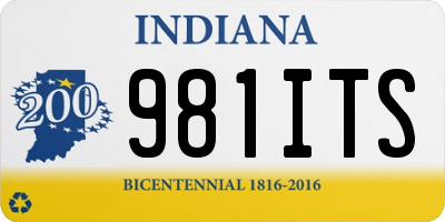 IN license plate 981ITS