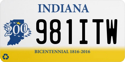 IN license plate 981ITW