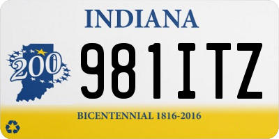 IN license plate 981ITZ