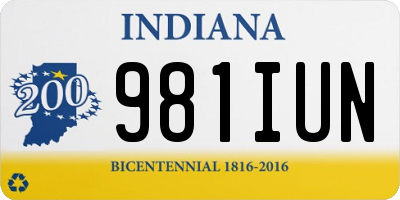 IN license plate 981IUN