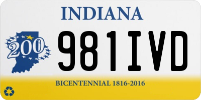 IN license plate 981IVD