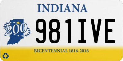 IN license plate 981IVE