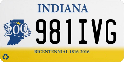 IN license plate 981IVG