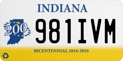 IN license plate 981IVM