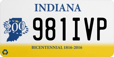 IN license plate 981IVP