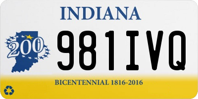 IN license plate 981IVQ