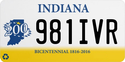 IN license plate 981IVR