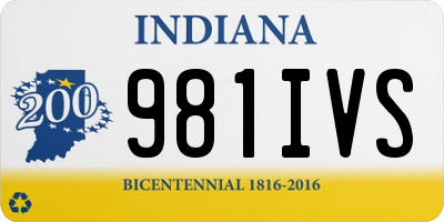 IN license plate 981IVS