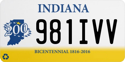IN license plate 981IVV