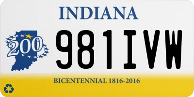 IN license plate 981IVW