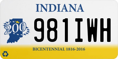 IN license plate 981IWH