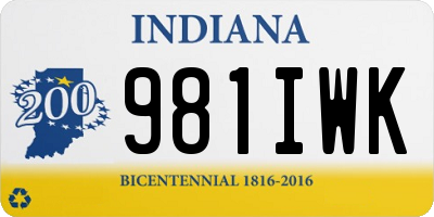 IN license plate 981IWK