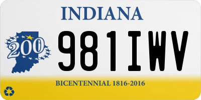 IN license plate 981IWV