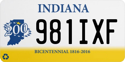 IN license plate 981IXF