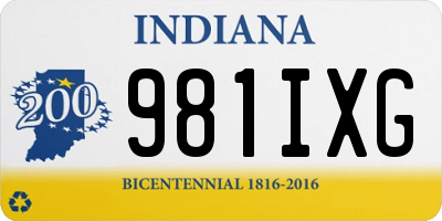 IN license plate 981IXG