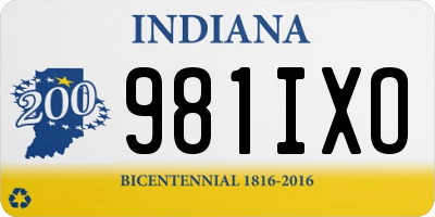 IN license plate 981IXO