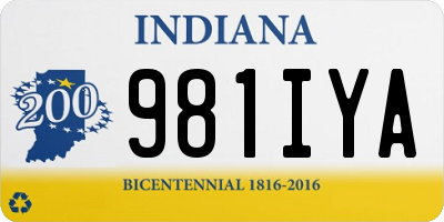 IN license plate 981IYA
