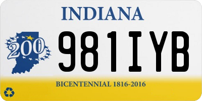 IN license plate 981IYB