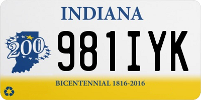 IN license plate 981IYK