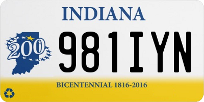 IN license plate 981IYN