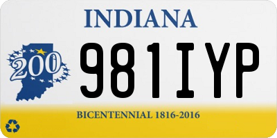 IN license plate 981IYP