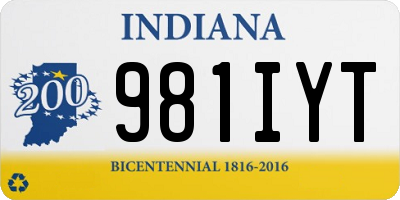 IN license plate 981IYT