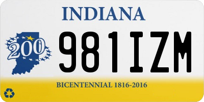 IN license plate 981IZM