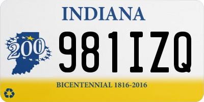 IN license plate 981IZQ