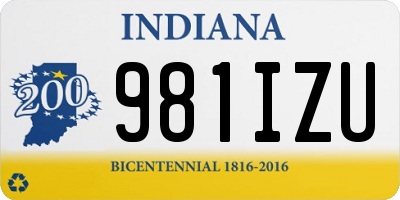 IN license plate 981IZU