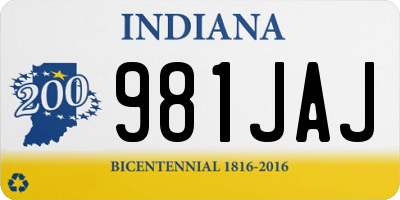 IN license plate 981JAJ