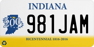 IN license plate 981JAM