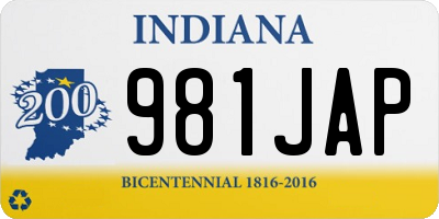 IN license plate 981JAP